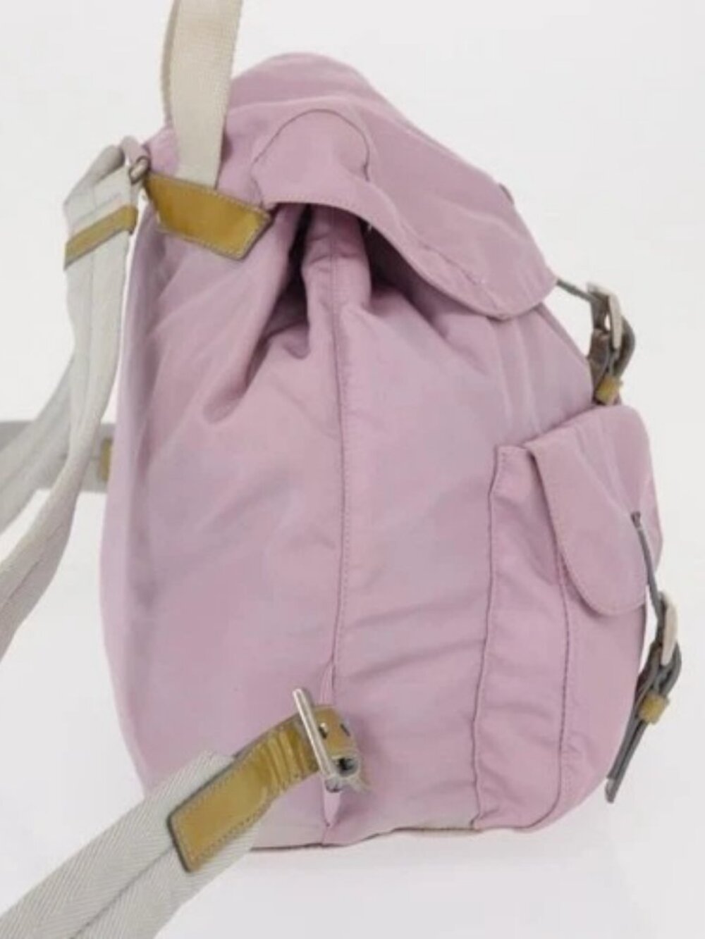 PRADA Backpack Nylon Pink Silver Auth 163327A - Picture 4 of 16